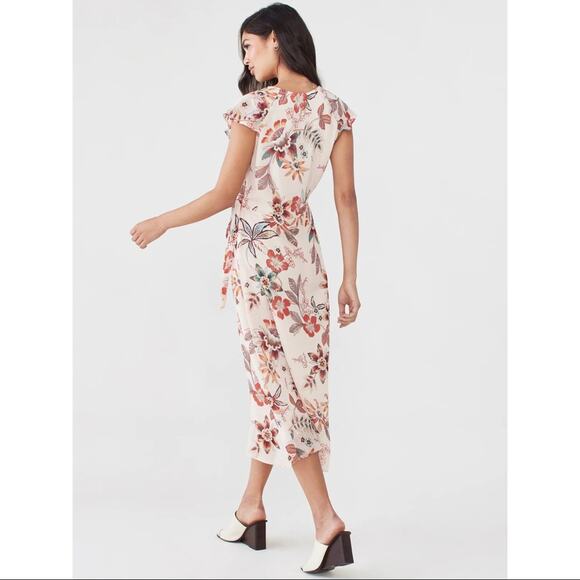 Sanctuary Jolynn Floral Midi Dress Size 4 - Picture 2 of 7